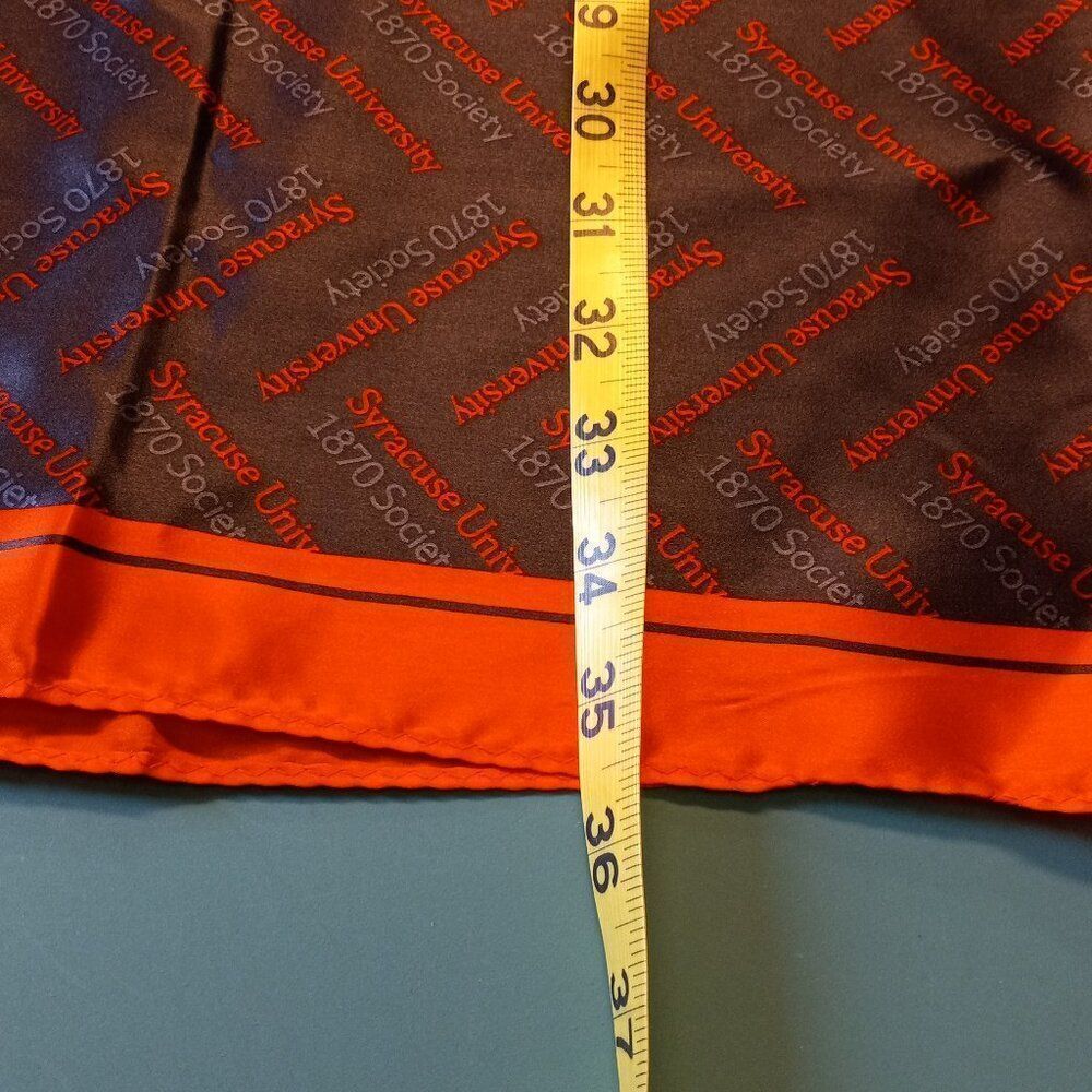Syracuse University 1870 Society Handmade Silk Scarf - Picture 5 of 7